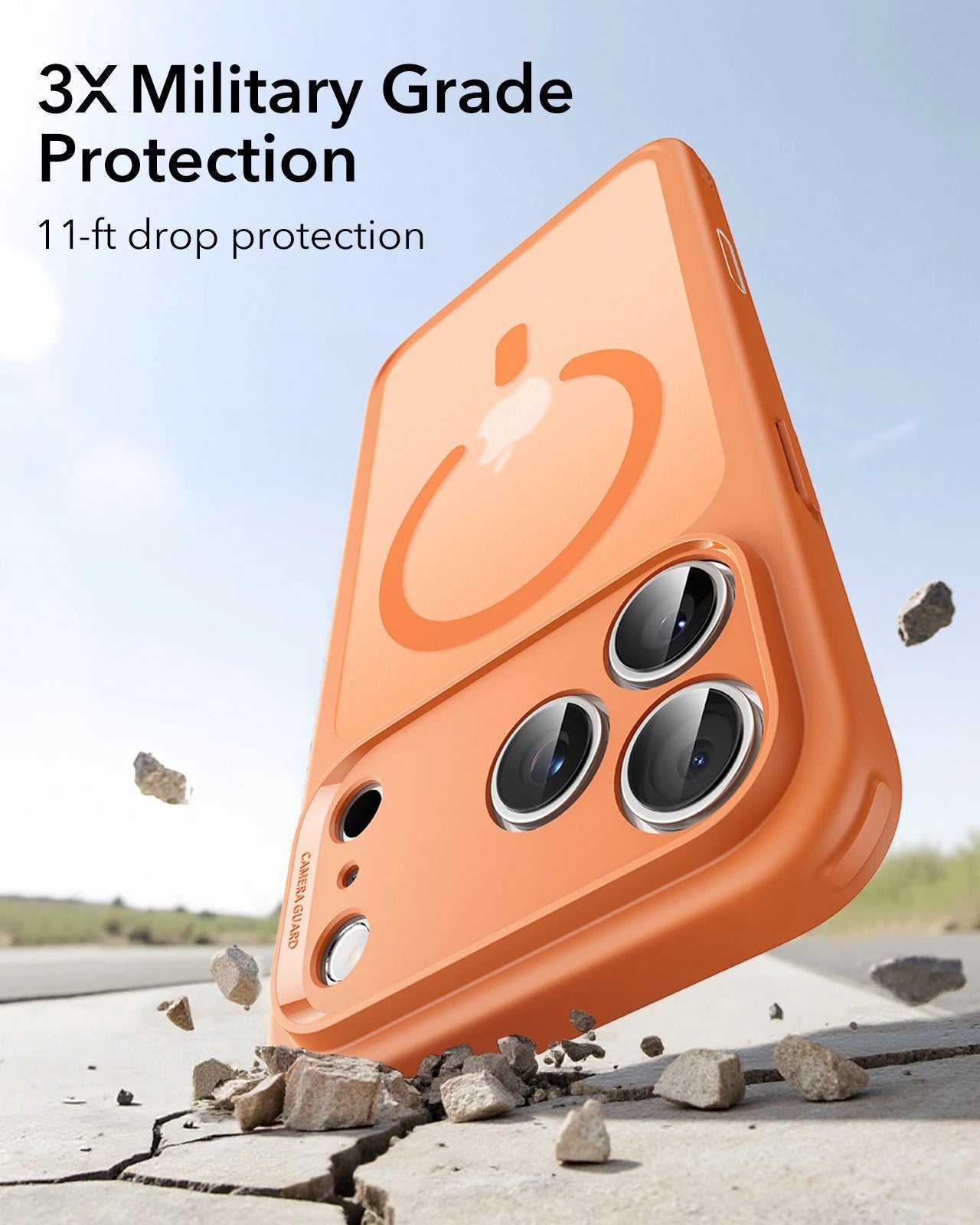 ESR iPhone 17 Pro Magsafe Case with Camera Control Frosted Orange  Wireless charging