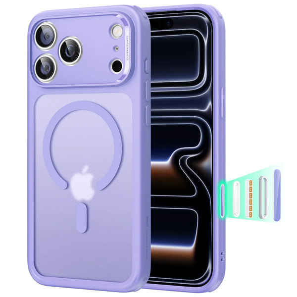 Frosted Purple MagSafe iPhone 17 Pro Case with Camera Control