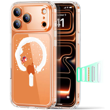 Print iPhone 17 Pro Magsafe Case Clear Christmas Santa Skater