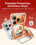Print iPhone 17 Pro Magsafe Case with Stand Clear Christmas Snow Globe Powerful Protection Christmas Chher