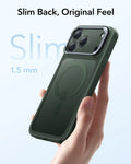 ESR iPhone 17 Pro Magsafe Case with Stand Camera Control Frosted Green slim back