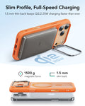 ESR iPhone 17 Pro Magsafe Case with Stand Camera Control Frosted Orange Wireless charging