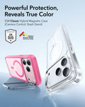 ESR iPhone 17 Pro Magsafe Case with Stand Camera Control Frosted Pink
