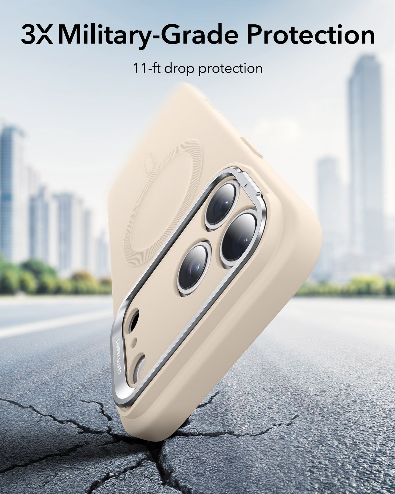Tan Iphone Light Tan iPhone 17 Pro Silicone Protective Case with Holder | ESR