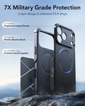 ESR iPhone 17 Pro Cyber Tough Magsafe Case with Camera Control Black Military Grade Protection