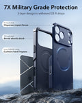 ESR iPhone 17 Pro Cyber Tough Magsafe Case with Camera Control Blue Military Grade Protection
