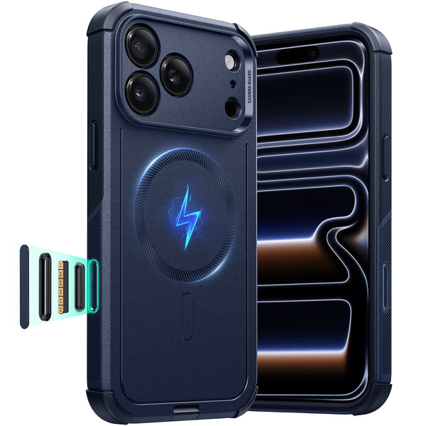 Navy Blue iPhone 17 Pro Case with Camera Control Cover | ESR Cyber