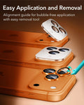 iPhone 17 Pro Max Armorite Camera Lens Protector Orange easy application 