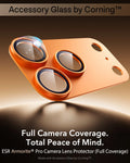 iPhone 17 Pro Max Corning Glass Camera Lens Protector Orange Full Camera Coverage. Total Peace of Mind.