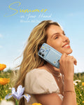 ESR Blue Floral iPone 17 Magsafe Case with Stand pair Slim MagSafe Wallet  Summer in Your Hand Bloom All Day