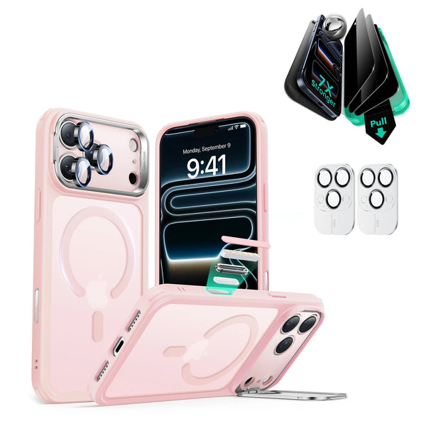 iPhone 17 Pro Max Protection Set:Bubblegum Pink Case,Privacy Guard|ESR