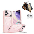 iPhone 17 Pro Max Classic Hybrid Magsafe Case with Corning Glass Screen Ptorctor Frosted Bubblegum Pink