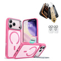 iPhone 17 Pro Max Classic Hybrid Magsafe Case with Corning Glass Screen Ptorctor Frosted Pink