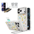 Withe Shell iPhone 17 Pro Max Magsafe Case with Stand pair  Corning Glass Screen Protector