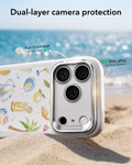 ESR White Ocean Shell iPhone 17 Pro Max Magsafe case with Stand Dual-layer camera protection