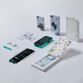 ESR Blue Floral iPone 17 Magsafe Case with Stand pair Armorite Tempered Glass Screen Protector