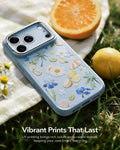 ESR Blue Floral iPhone 17 Pro Max Magsafe Case with Stand Vibrant Prints That Last