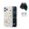 Withe Shell iPhone 17 Pro Max Magsafe Case pair  Armorite Tempered Glass Privacy Screen Protector
