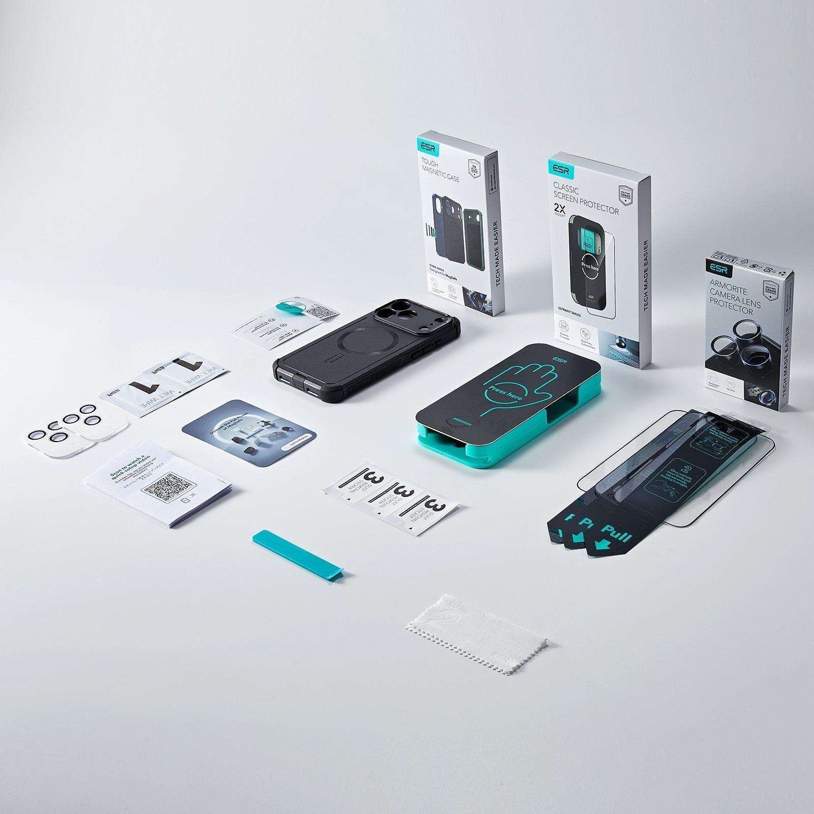 ESR iPhone 17 Pro Max Cyber Tough Magsafe Case with Screen Protector 