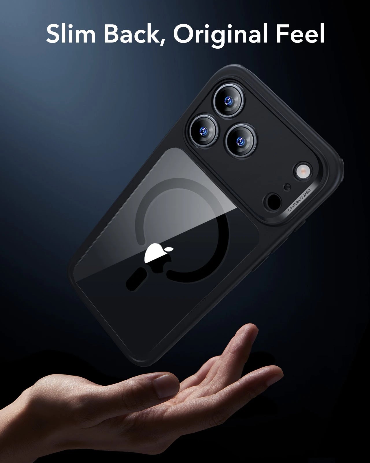 ESR iPhone 17 Pro Max Magsafe Case with Camera Control Clear Black  Tough Acrylic Back