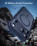 ESR iPhone 17 Pro Max Magsafe Case with Camera Control Frosted Blue 3× Military Grade Protection