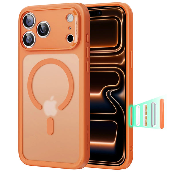 Orange iPhone 17 Pro Max Case with Camera Control Cover | ESR Hybrid