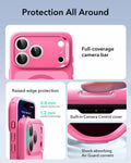 ESR iPhone 17 Pro Max Magsafe Case with Camera Control Frosted Pink Raised Edge Protection