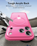 ESR iPhone 17 Pro Max Magsafe Case with Camera Control Frosted Pink Tough Acrylic Back