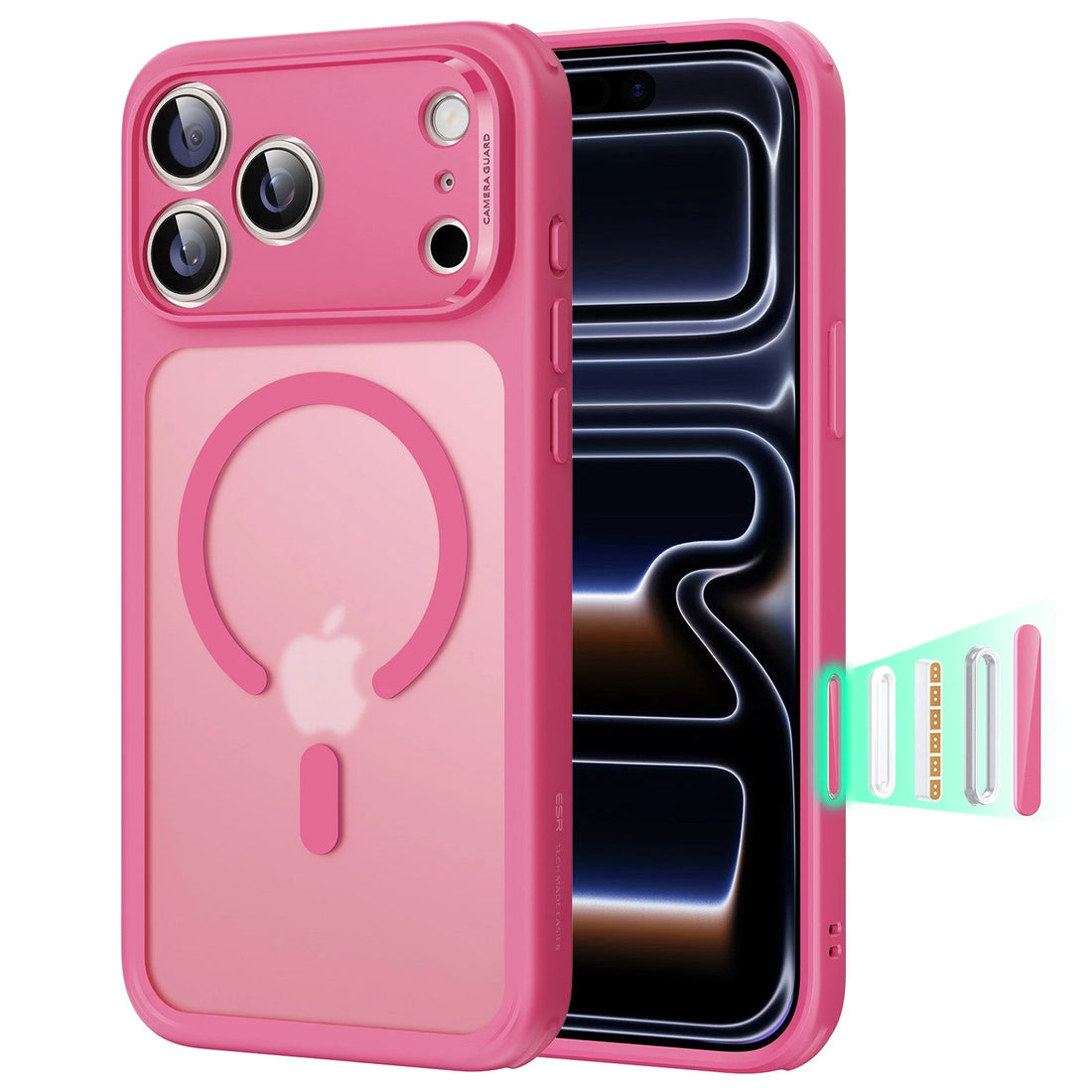 iPhone 17 Pro Max Classic Hybrid Magnetic Case (Camera Control) - Frosted Pink ESR ESR