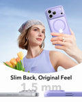 ESR iPhone 17 Pro Max Magsafe Case with Camera Control Frosted Purple Slim Back 