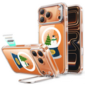 Print iPhone 17 Pro Max Magsafe Case with Stand Clear Christmas Snow Globe