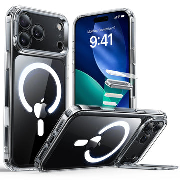 iPhone 17 Pro Max Classic Hybrid Magsafe Case with Stand Camera Control Clear
