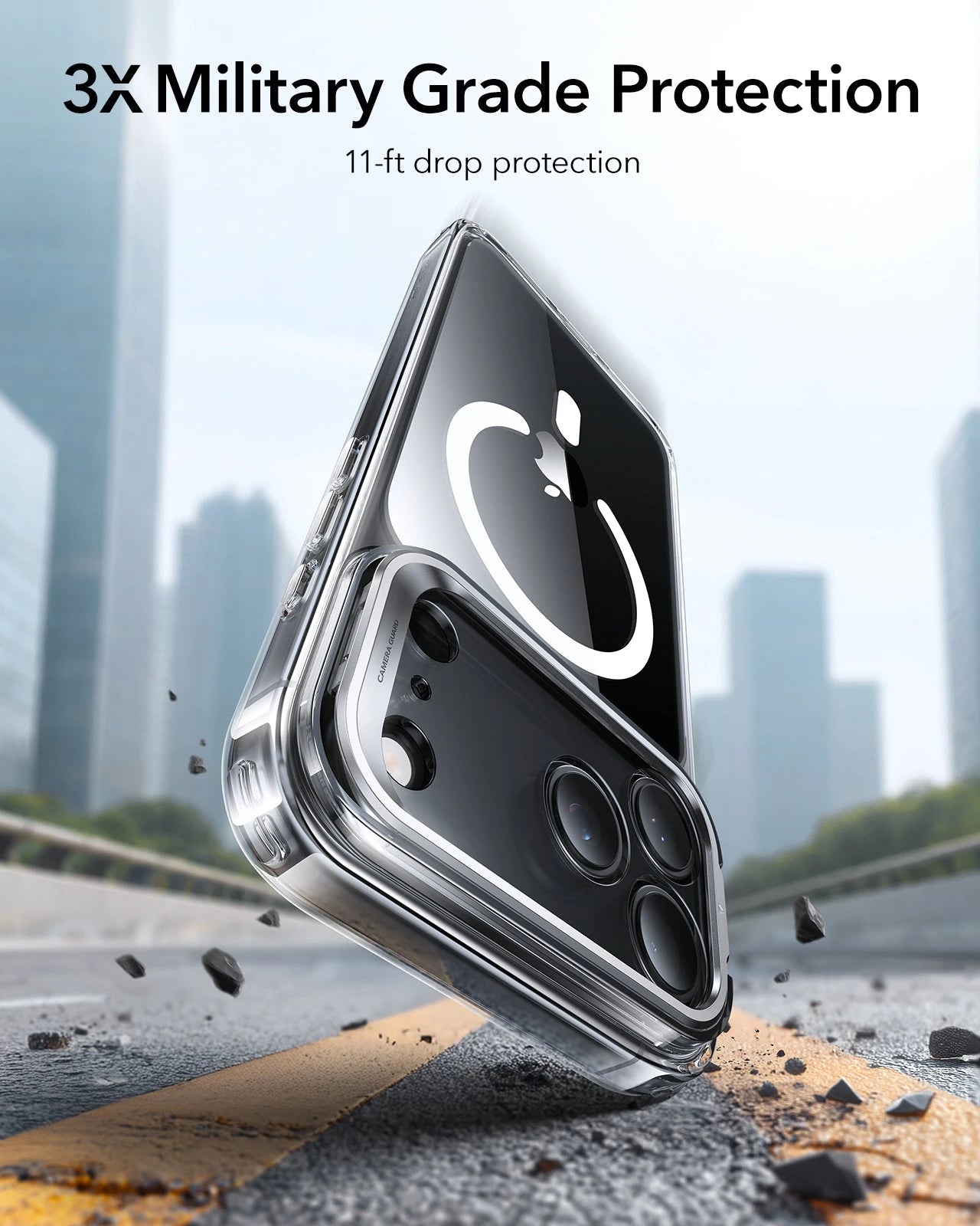 ESR iPhone 17 Pro Max Classic Hybrid Magsafe Case with Stand Camera Control Clear Military Grade Protection