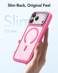 ESR iPhone 17 Pro Max Classic Hybrid Magsafe Case with Stand Camera Control Frosted Pink 