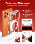 Print iPhone 17 Pro Max Magsafe Case with Stand Clear Christmas Santa Skater Protection All Around