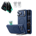 iPhone 17 Pro Max Cloud Soft Magsafe Case With Stand and Privacy Screen Protector Bundle  Blue