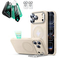 iPhone 17 Pro Max Silicone Magsafe Case with Stand & Armorite Screen Protector Bundle Light Tan
