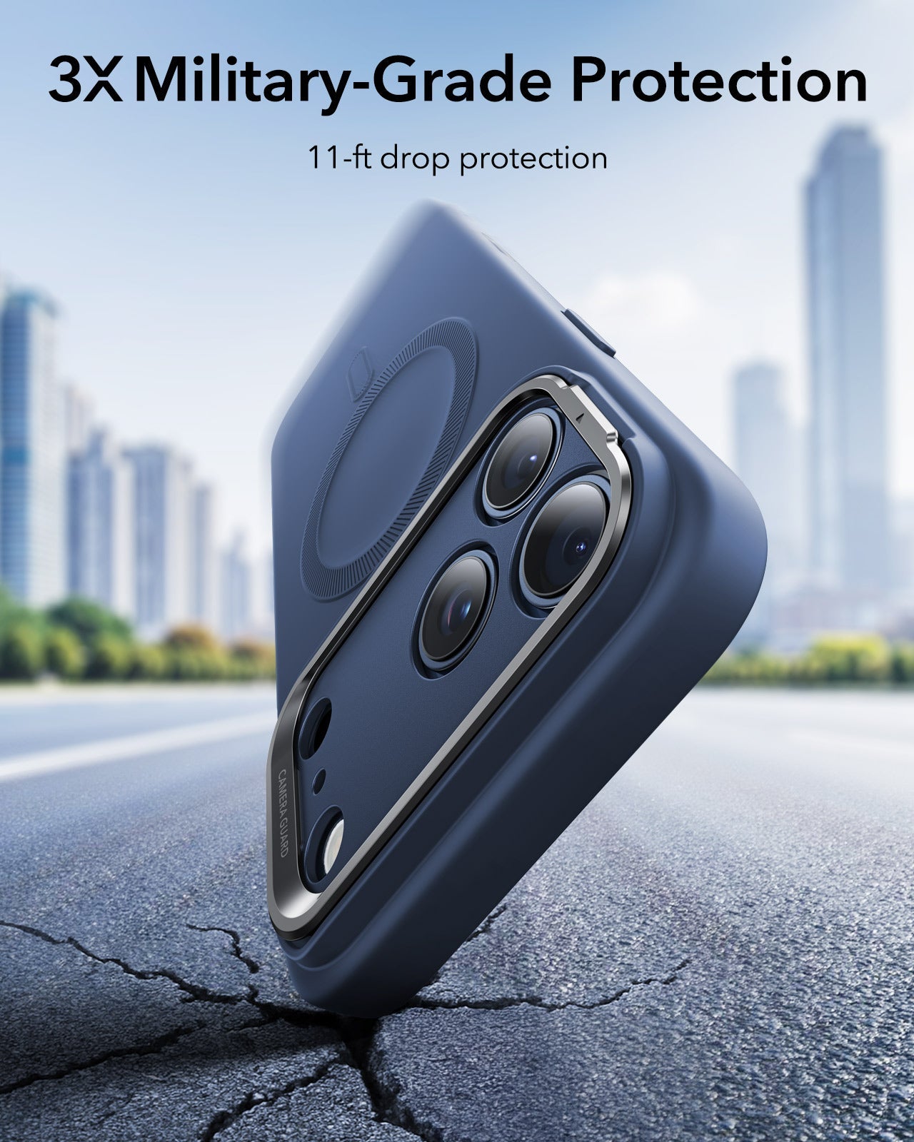iPhone 17 Pro Max Cloud Soft Magnetic Case (Camera Control, Stash Stand) - Navy Blue ESR ESR