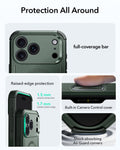 ESR iPhone 17 Pro Max Cyber Tough Magsafe Case with Camera Control Green Raised Edge Protection