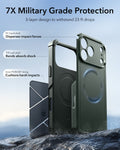 ESR iPhone 17 Pro Max Cyber Tough Magsafe Case with Camera Control Green Military Grade Protection