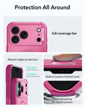 ESR iPhone 17 Pro Max Cyber Tough Magsafe Case with Camera Control Pink Raised Edge Protection