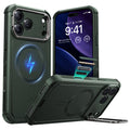iPhone 17 Pro Max Cyber Tough Magsafe Case with Stand and Camera Control Green 