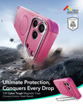 ESR iPhone 17 Pro Max Cyber Tough Magsafe Case with Stand and Camera Control Pink