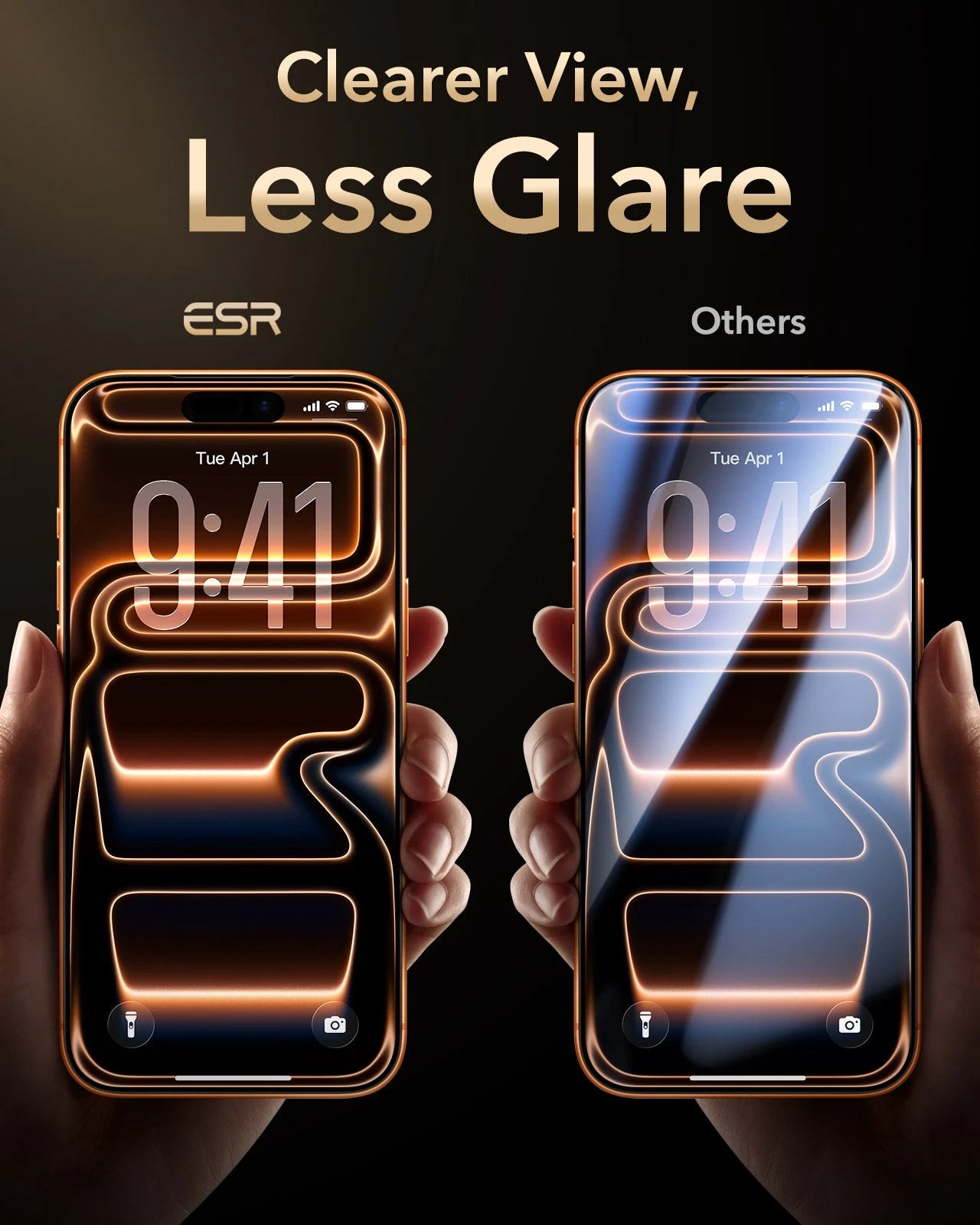 ESR iPhone 17 Pro Max Privacy Screen Protector with Corning Glass Clearer View,Glare Less