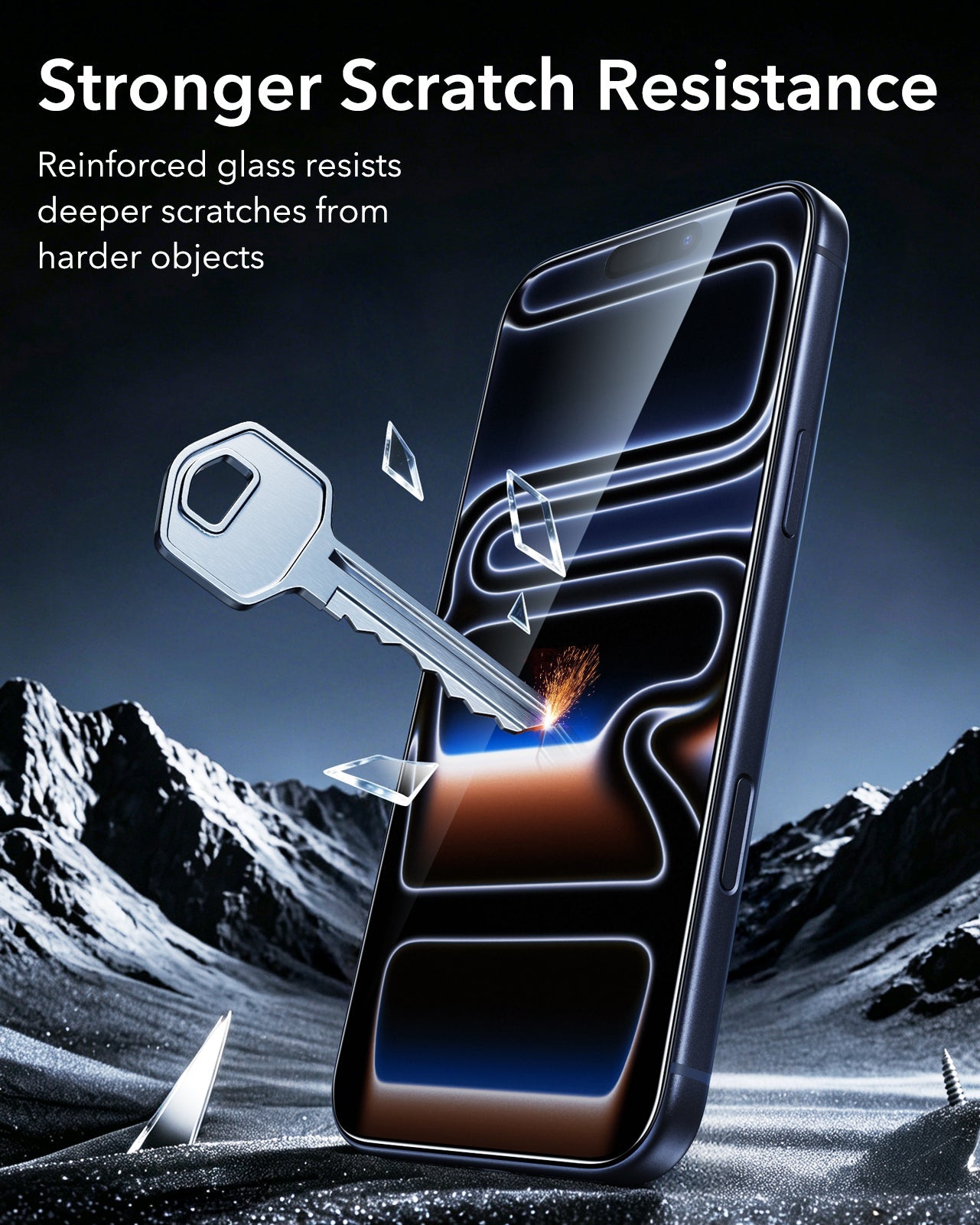 ESR iPhone 17 Pro Max Screen Protector with Armorite Tempered Glass Stronger Scratch Resistance