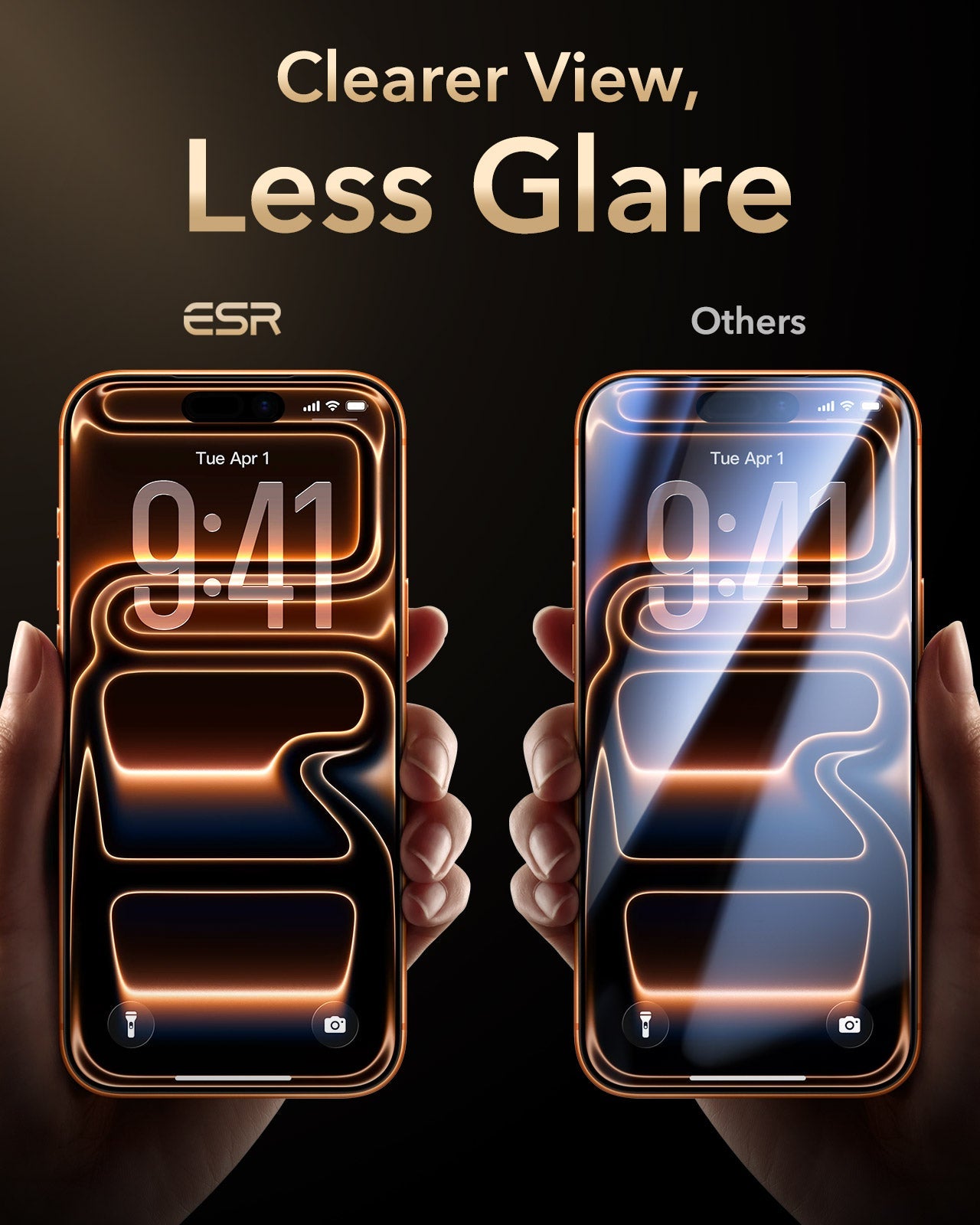 ESR iPhone 17 Pro Privacy Screen Protector with Corning Glass Clearer View,Glare Less