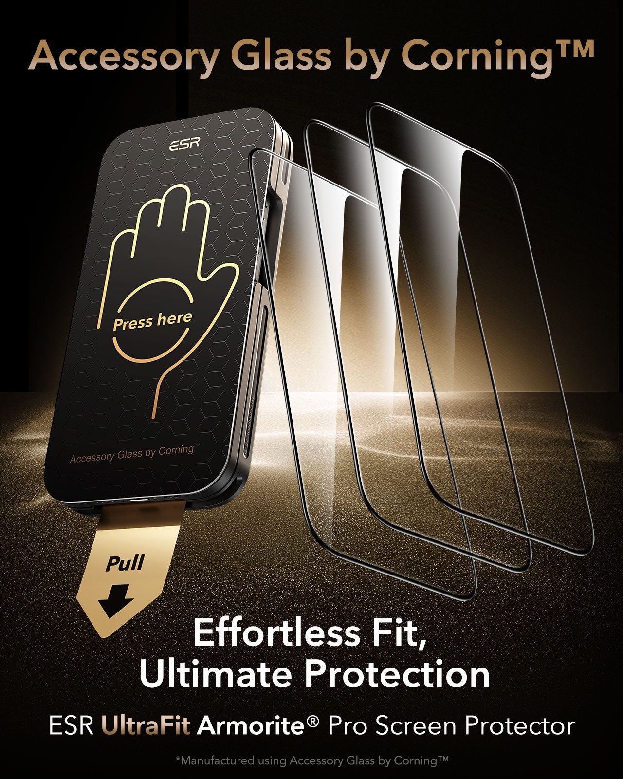 ESR iPhone 17 Pro  UltraFit Corning Glass Screen Protector 3 Pack