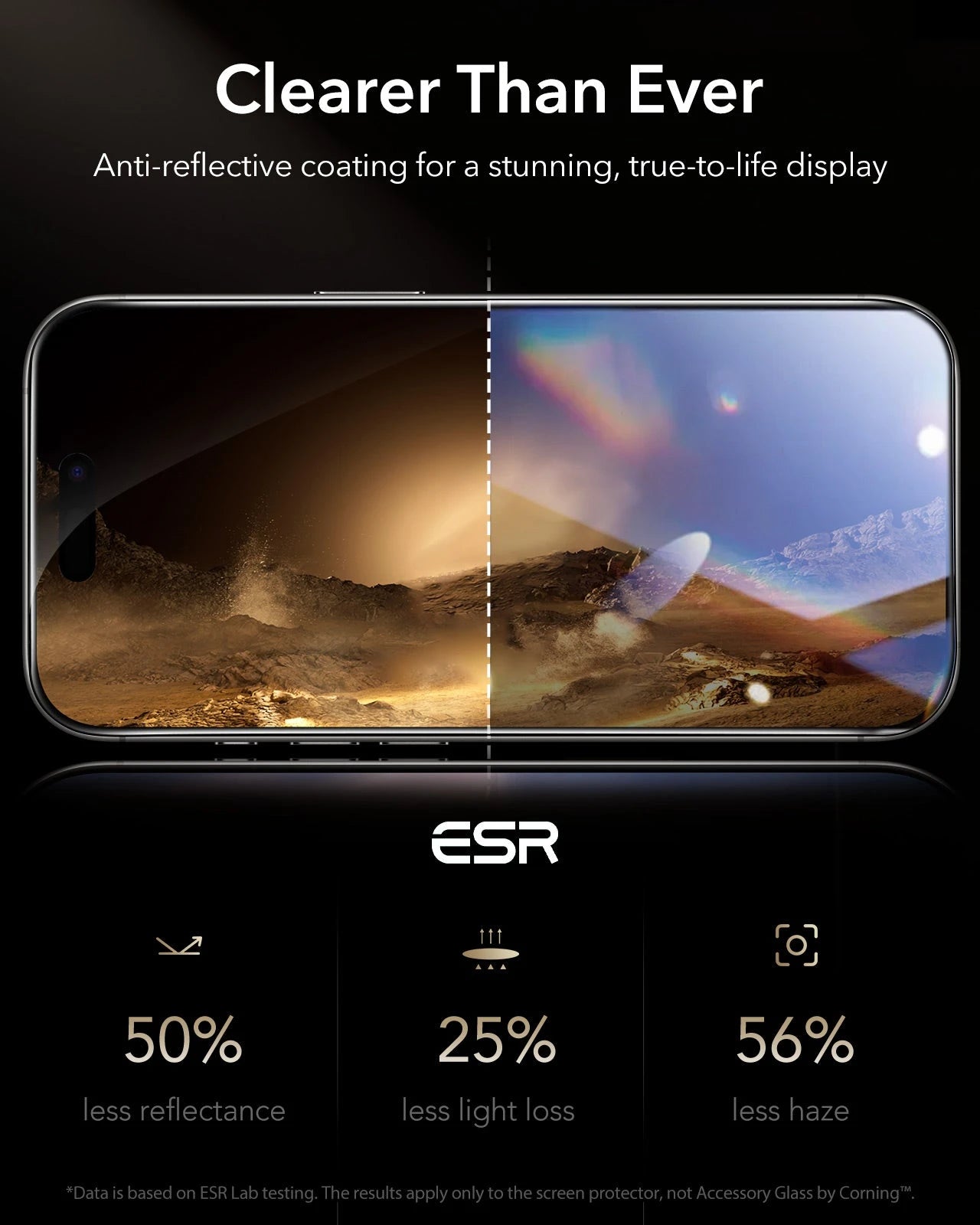 ESR iPhone 17 Pro  UltraFit Corning Glass Screen Protector clearer