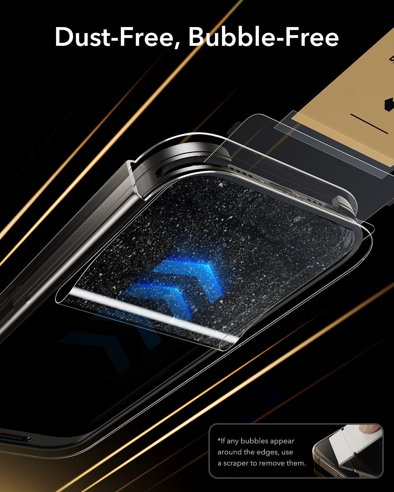 ESR iPhone 17 Pro  UltraFit Corning Glass Screen Protector bubble free