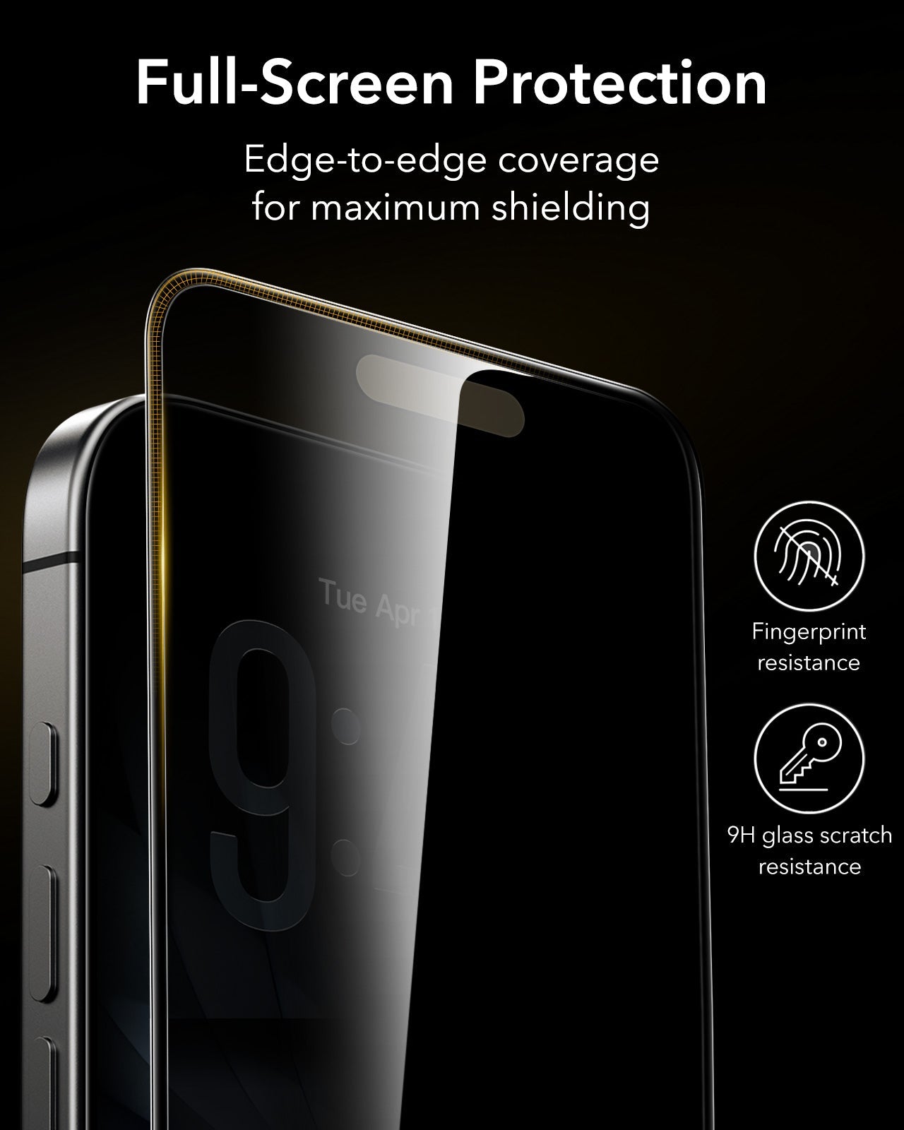 ESR iPhone 17 Corning Glass Privacy Screen Protector  full screen protection